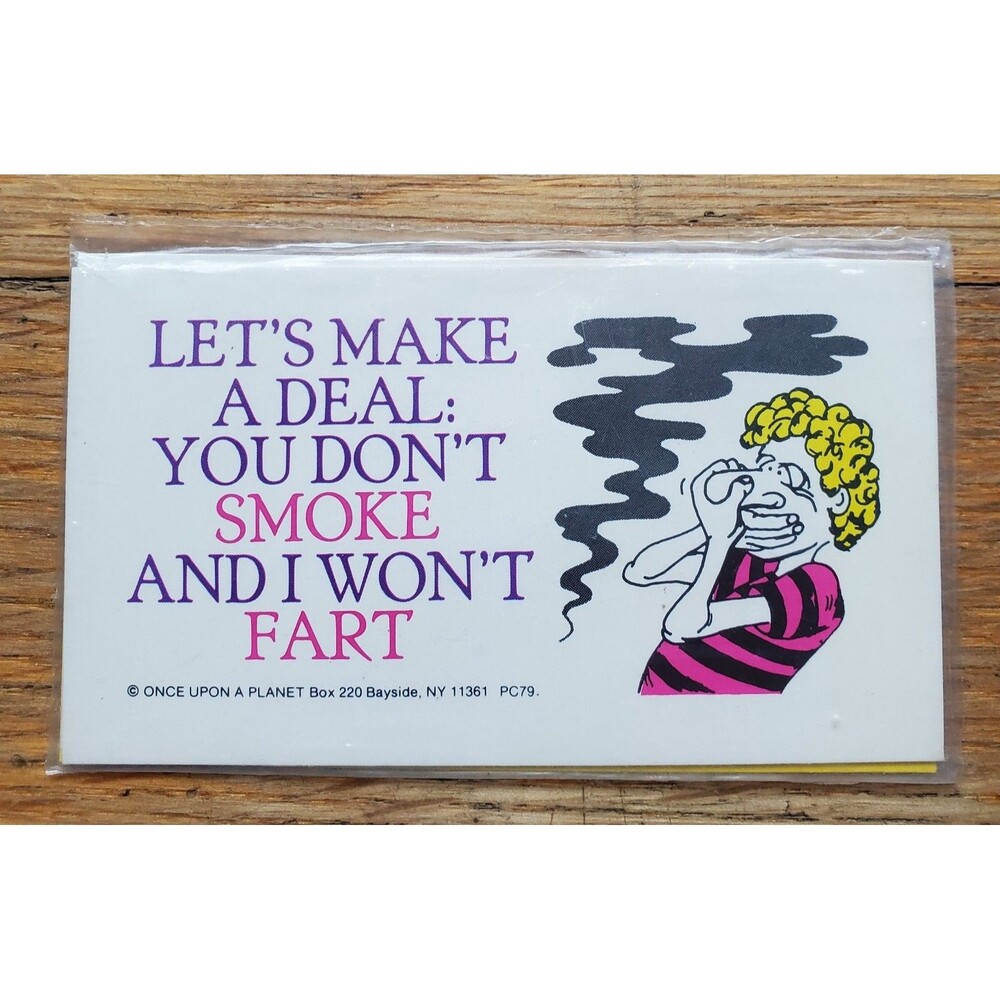 vintage once upon a planet Bayside NY smoke fart joke cards (2)